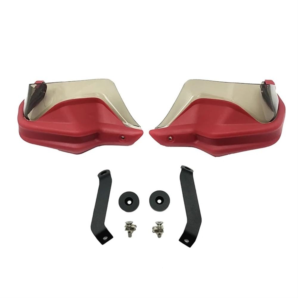 Griffschutz Schild Motorrad Hand Protektoren Windschutzscheibe Wind Für H&ONDA NC750X DCT NC750S NC700X 2013-2023(Red Brown Set) von AZOIL