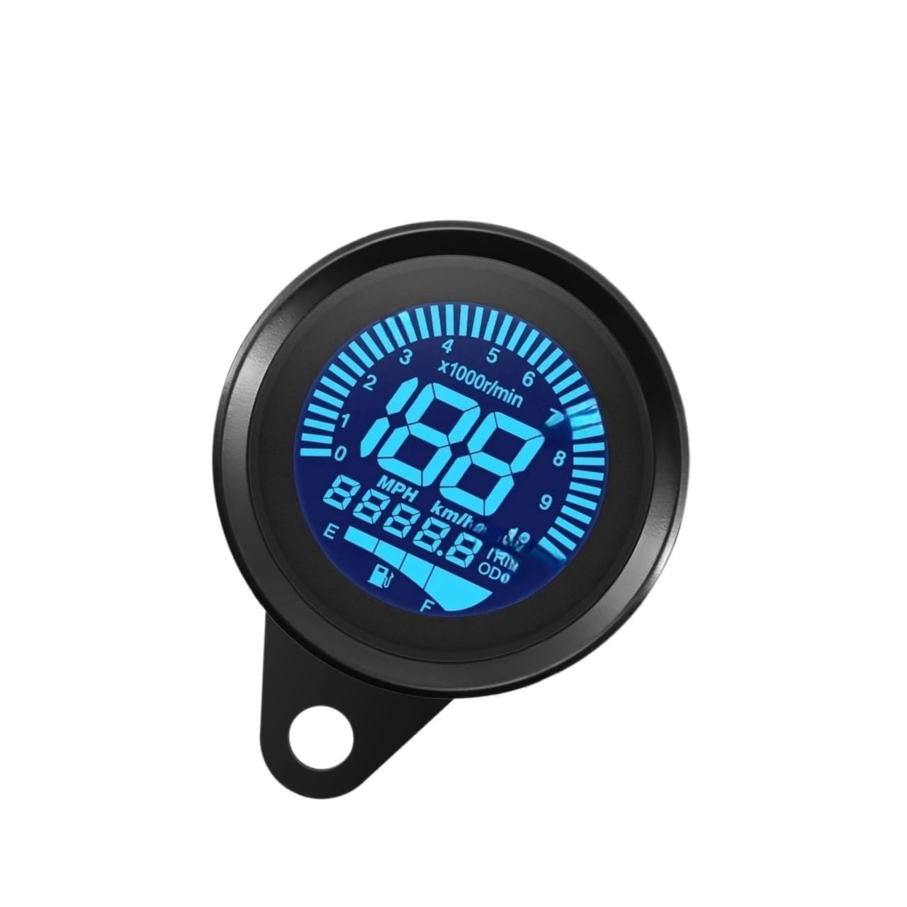 AZSUL Drehzahlmesser Für 12V Für Roller Für ATV Motorrad Tachometer Kraftstoff Meter RPM Anzeige Meter Digitale Geschwindigkeit Meter Kilometerzähler 7 Farben von AZSUL