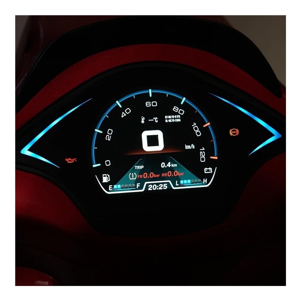 AZSUL Drehzahlmesser Für Sprint Für Primevera Für 125cc Für 150cc Motorrad Digital Dashboard GPS Navigation Tachometer von AZSUL