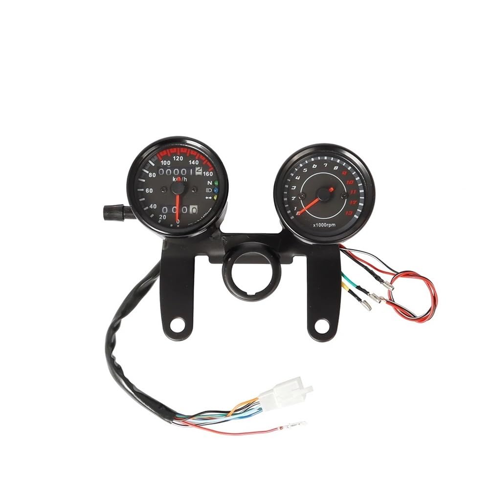 AZSUL Drehzahlmesser Motorrad Geändert Universal Kilometerzähler Tachometer Geschwindigkeit Meter Gauge Kilometerzähler Instrument Panel von AZSUL