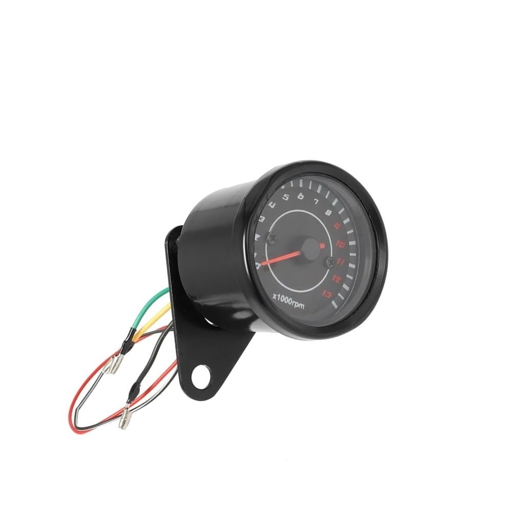 AZSUL Drehzahlmesser Motorrad Universal Zubehör Tachometer 1000rpm Meter Gauge Tachometer Teile Für 12V Für Motorrad von AZSUL