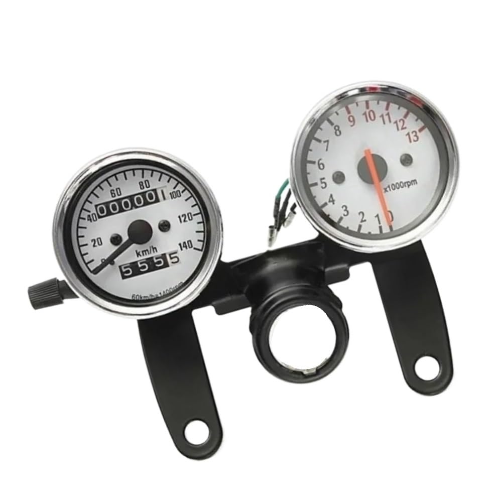 AZSUL Drehzahlmesser Motorrad Zubehör Änderung Kilometerzähler Tachometer Tachometer Gauge Mit Halterung Instrument Panel von AZSUL