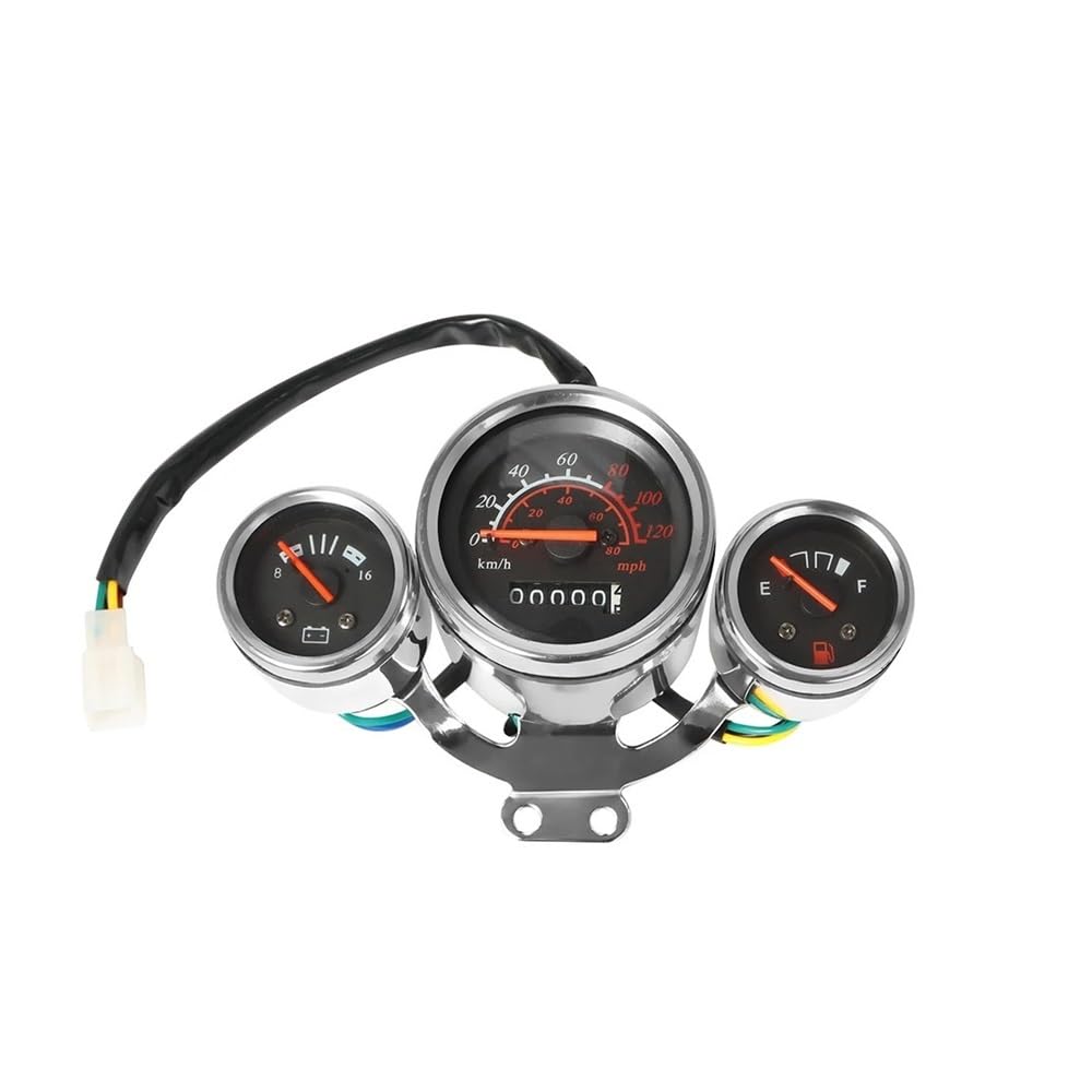 AZSUL Drehzahlmesser Motorrad Zubehör Universal Instrument Digitaler Tachometer Tachometer Kilometerzähler Meter Kraftstoff Gauge Montage von AZSUL