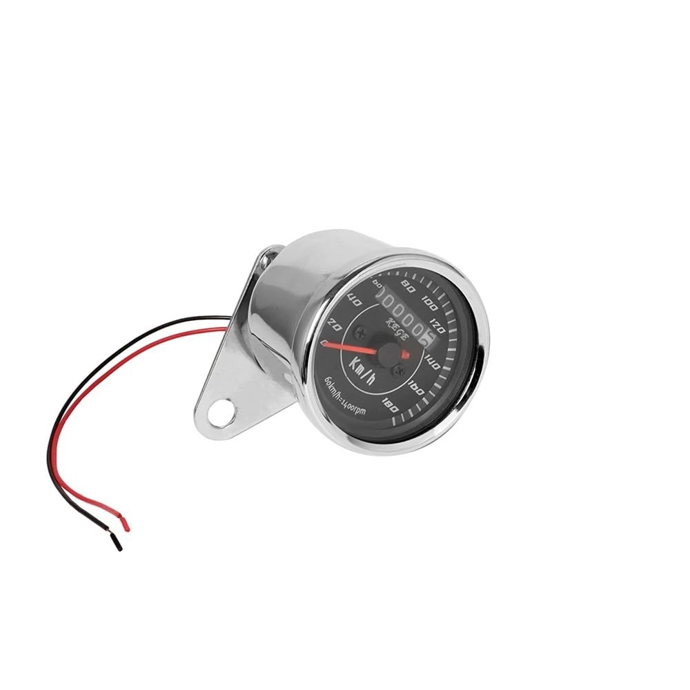 AZSUL Drehzahlmesser Universal Motorrad Tacho Licht Kilometerzähler Geschwindigkeit Meter Gauge Meile Für Cafe Racer Motorrad von AZSUL