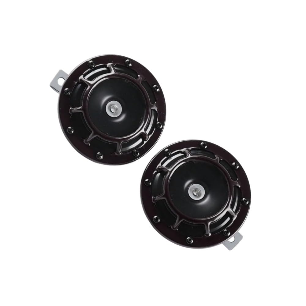 Tiefton Horn Motorrad Zubehör Horn Auto Hupe 115DB Laut Kompakt Ton Lautsprecher Horn Kit Für 12V Für Motorrad Für Auto von AZSUL