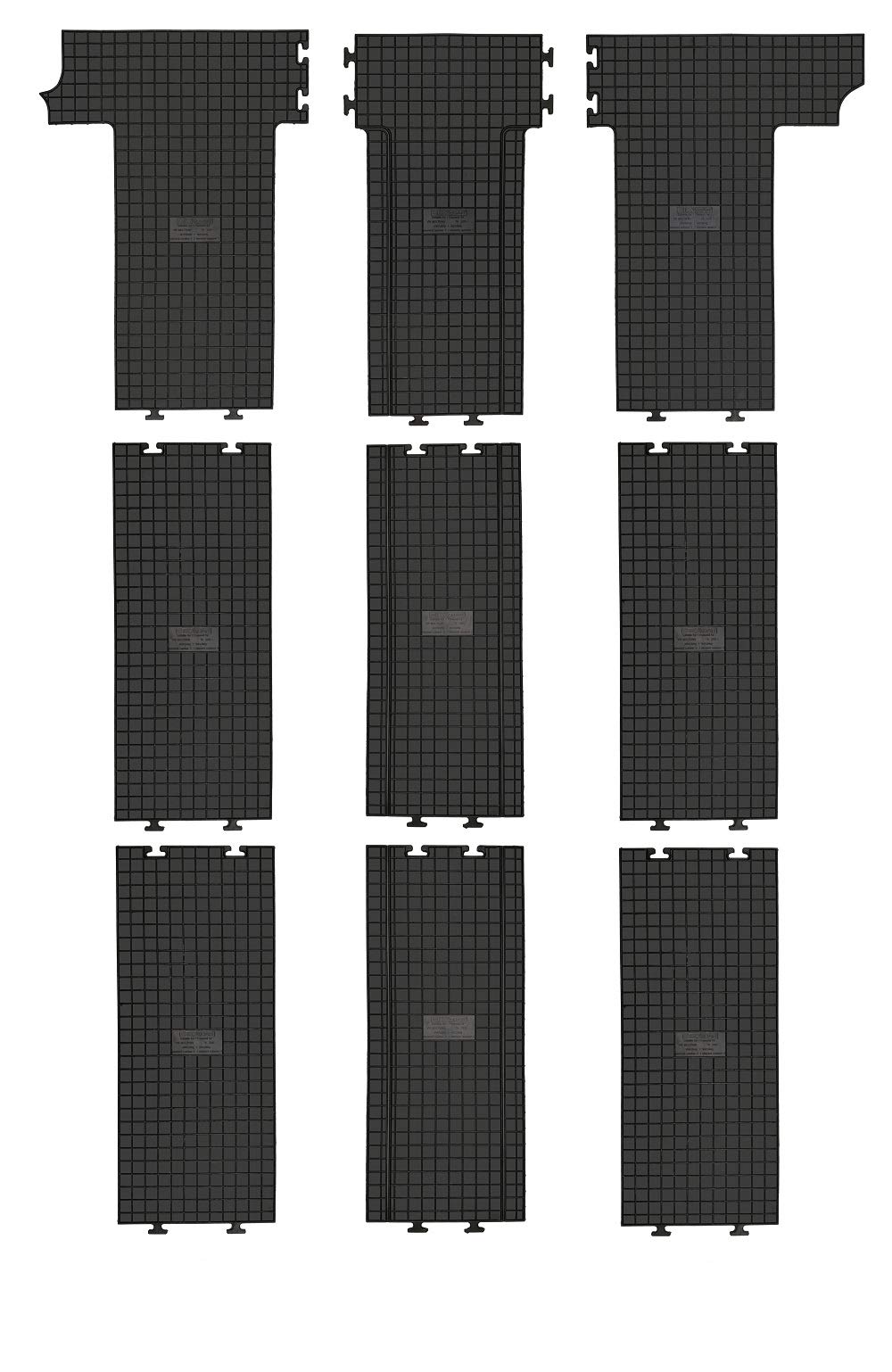 Gummi Fußmatten passend für VW T5/T6 Multivan 2./3. Sitzreihe ab 2003/ab 2015 AZUGA AZ10092580 Gummimatten Automatten von AZUGA