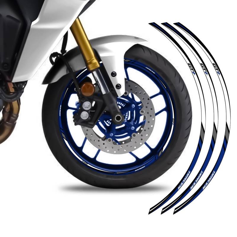 Aufkleber-Set für 2 Felgen, kompatibel mit Yamaha Tracer 9 GT+ 2023 CI-041 (Blau) von AZgraphishop