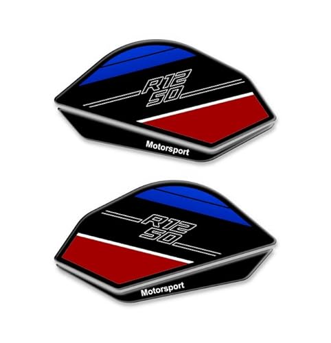 Seitliche Tankpads aus Harz 3D kompatibel mit BMW R 1250 R 2022-2023 L-151 (Blau und Rot) von AZgraphishop