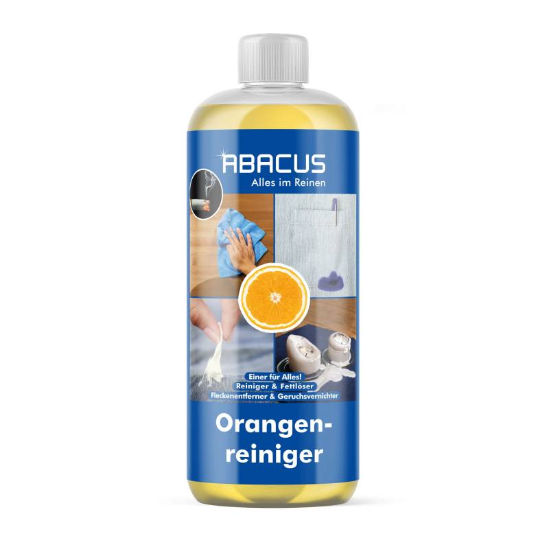 ABACUS® Orangenreiniger, Orangenölreiniger – Orange-Reiniger mit Orangenöl & Orangenduft – Fleckenentferner & Fettlöser löst Harz, Klebereste, Schmieröl, Tinte – Orangenreiniger 1000 ml (2108) von ABACUS