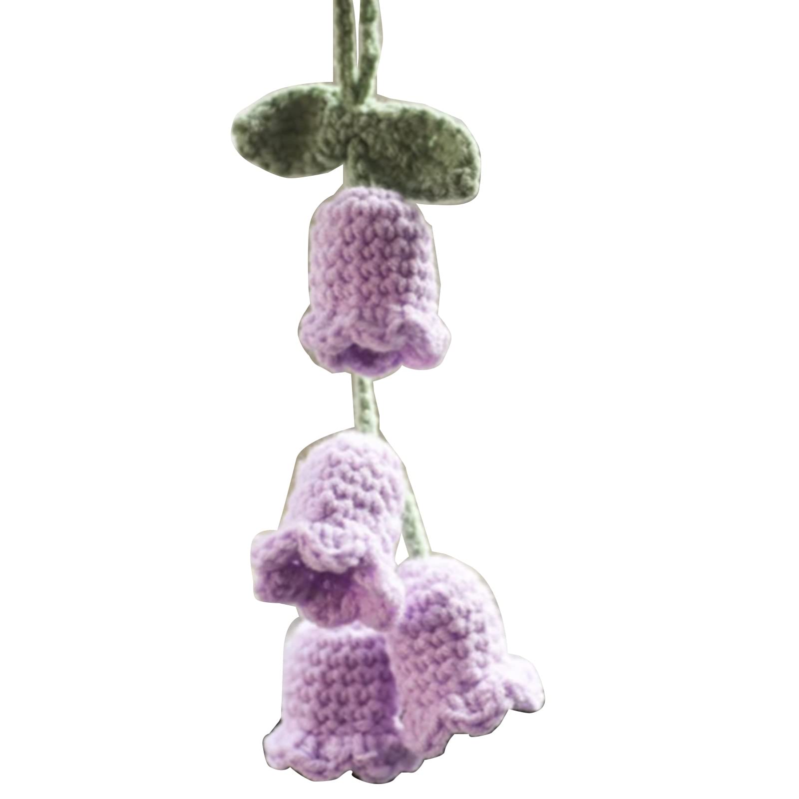 Auto Rückspiegel Glockenblume Hängen Ornament Für Frauen Mädchen Gestrickte Anhänger Für Rucksäcke Schlüsselanhänger Auto Innen Dekore von Abcsweet