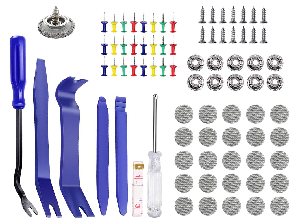 Abiyou 140PCS Dachhimmel Reparatur Set, KFZ Reparatur Nieten, Auto Dachhimmel Reparatur Knopf, Auto Dach Nieten, Autohimmel Reparatur Set,Auto Dachhimmel Reparatur Nieten, für Mehrheit Autos von Abiyou