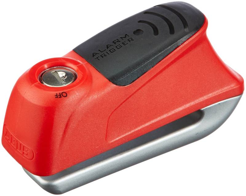 ABUS Bremsscheibenschloss Trigger Alarm 345 - Motorradschloss mit 100 dB Alarm - ABUS-Sicherheitslevel 8 - Rot von ABUS