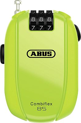 Abus Combiflex StopOver/Break/Rest/Trip, Kabelschloss - Neon-Gelb - 85 cm von Abus