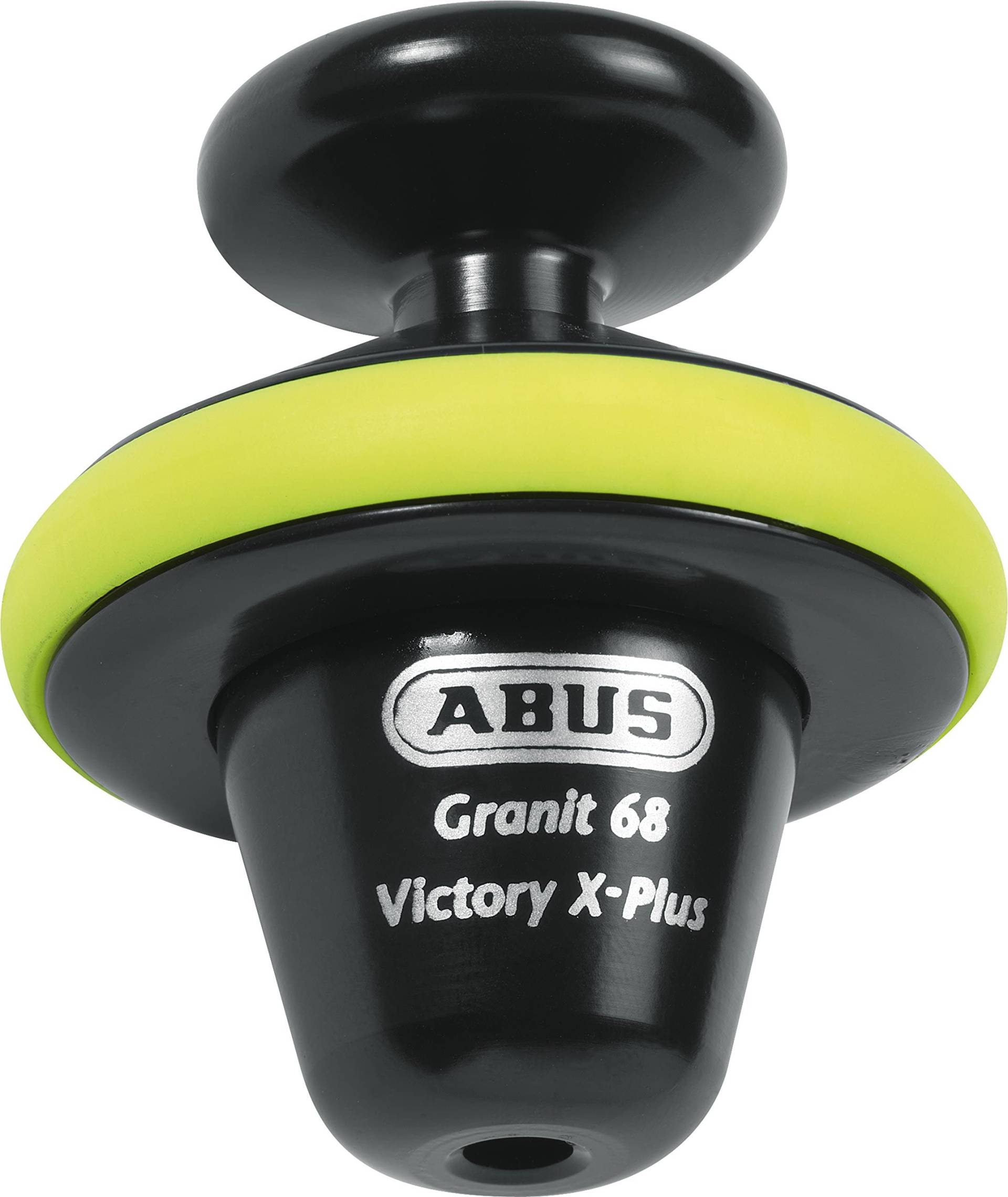 ABUS Bremsscheibenschloss Granit™ Victory Xplus 68 voll - Motorradschloss mit Alarm für hohen Diebstahlschutz und hohe Sicherheit - Motorrad-Zubehör - 14 mm Schließbolzen, Gelb von ABUS