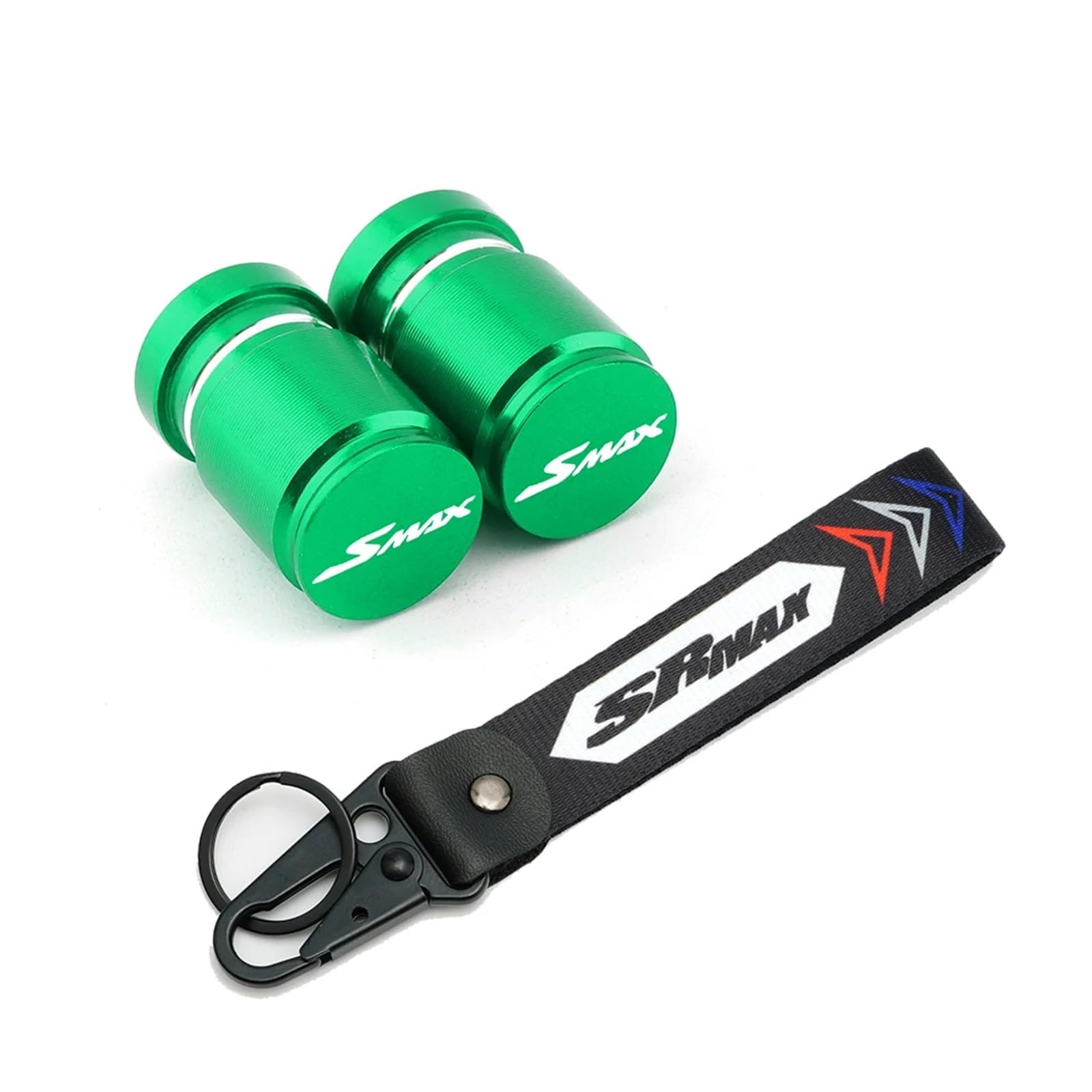 Motorrad-Ventilkern Für Aprilia SRMAX SR-MAX 125 250 300 SRMAX125 SRMAX250 SRMAX300 Rad-Reifen-Ventilkappen Abdeckung & Stickerei-Ring Schlüsselanhänger(Green) von AbyBasil