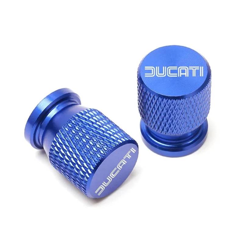 Motorrad-Ventilkern Für Ducati Hypermotard 950 939 821 796 SP 1100 Motorradzubehör Aluminium-Reifenventil-Luftanschluss-Abdeckkappe(Blue) von AbyBasil