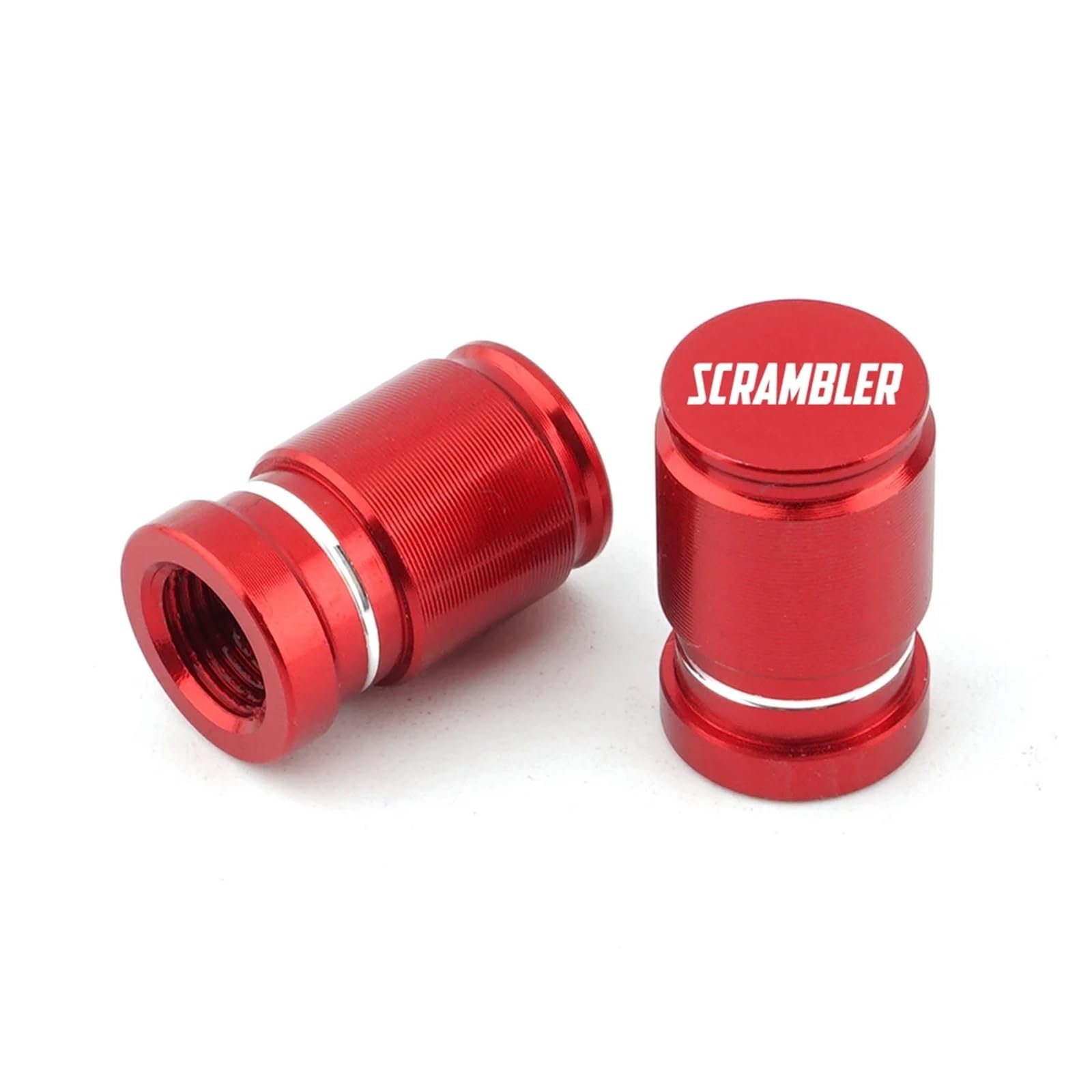 Motorrad-Ventilkern Für Ducati Scrambler 400 800 1100 2014-2022 2023 Motorrad CNC Zubehör Rad Reifen Ventil Kappen Luftdichte Abdeckungen(Red) von AbyBasil