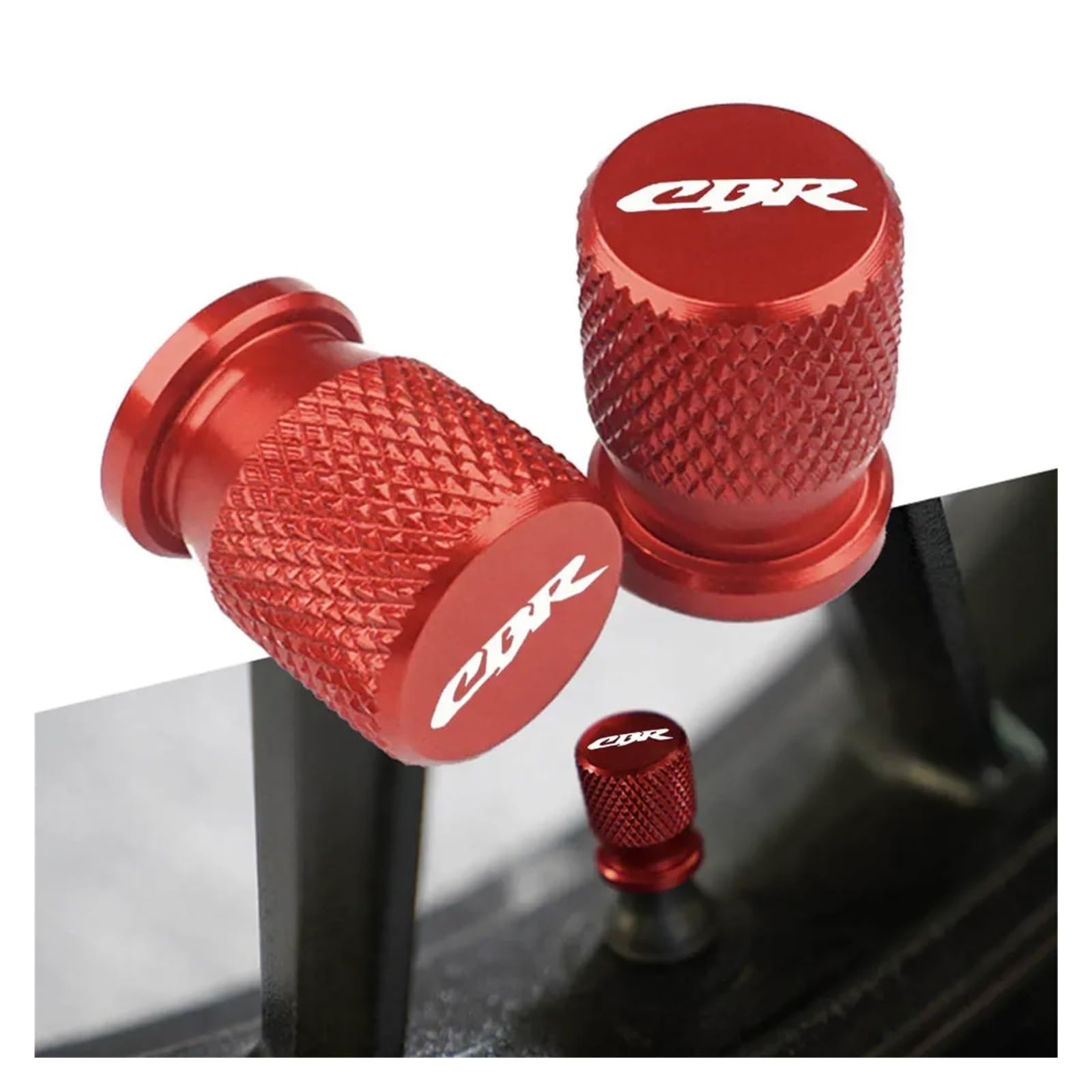 Motorrad-Ventilkern Für Hon@&da CBR 300R 500R 650R 650F 600RR 1000RR 954 RR CNC Motorrad Reifen Ventileinsatz Air Port Stem Abdeckkappen Stecker Zubehör(Red) von AbyBasil