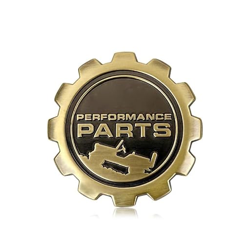 Rad Getriebe Vintage Metall Abzeichen Emblem Auto Styling Modifikation Aufkleber Kühlergrill for Jeep Teile Leistung Wrangler Grand Cherokee(Color:Bronze Sticker) von Acadvfbr