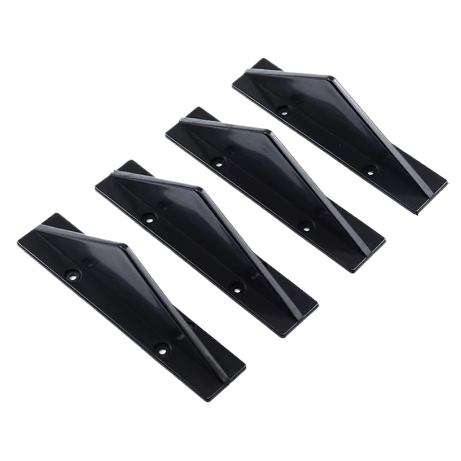 AcarKing Auto Heckspoiler Wing 4 Stück Universelle Flache Heckstoßstangenlippe Diffusor Haifischflossen Kinn-Stoßstangenschutz Schutzabdeckung Für Auto-Heckverkleidung Spoiler Schwarz(Type 1) von AcarKing