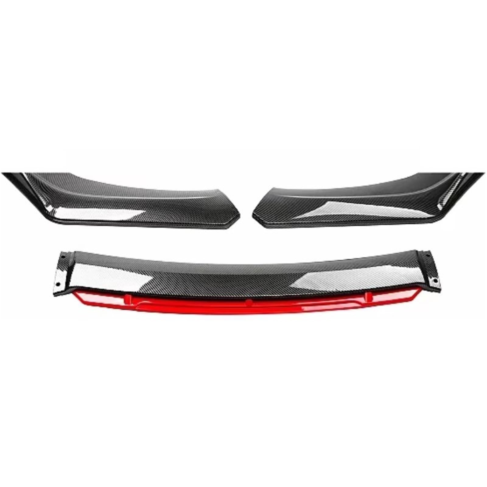 AcarKing Auto Heckspoiler Wing Kompatibel Mit A3 A4 A6 Q3 S3 S4 S6 B6 B7 B8 B8.5 Auto Frontstoßstange Lippe Kinn Spoiler Splitter Diffusor Body Kit Styling Dekoration Zubehör(Carbon Red) von AcarKing