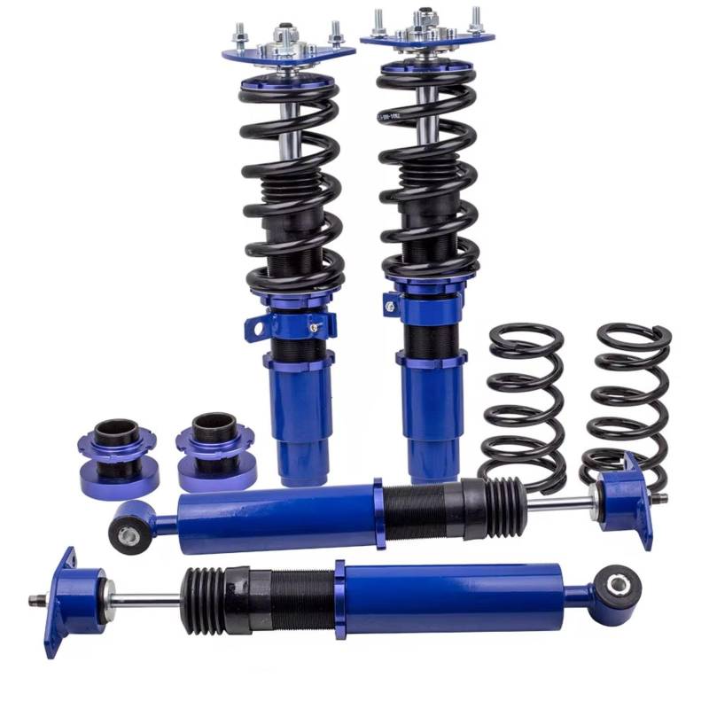 AcarKing Gewindefahrwerk Set Kompatibel Mit Mazda Für 3 2004–2013 Für Axela 2003–2019 BK BL Streben Stoßdämpfer Gewindefahrwerk Suspension Kit ADJ. Höhe Autoteile(Blue) von AcarKing