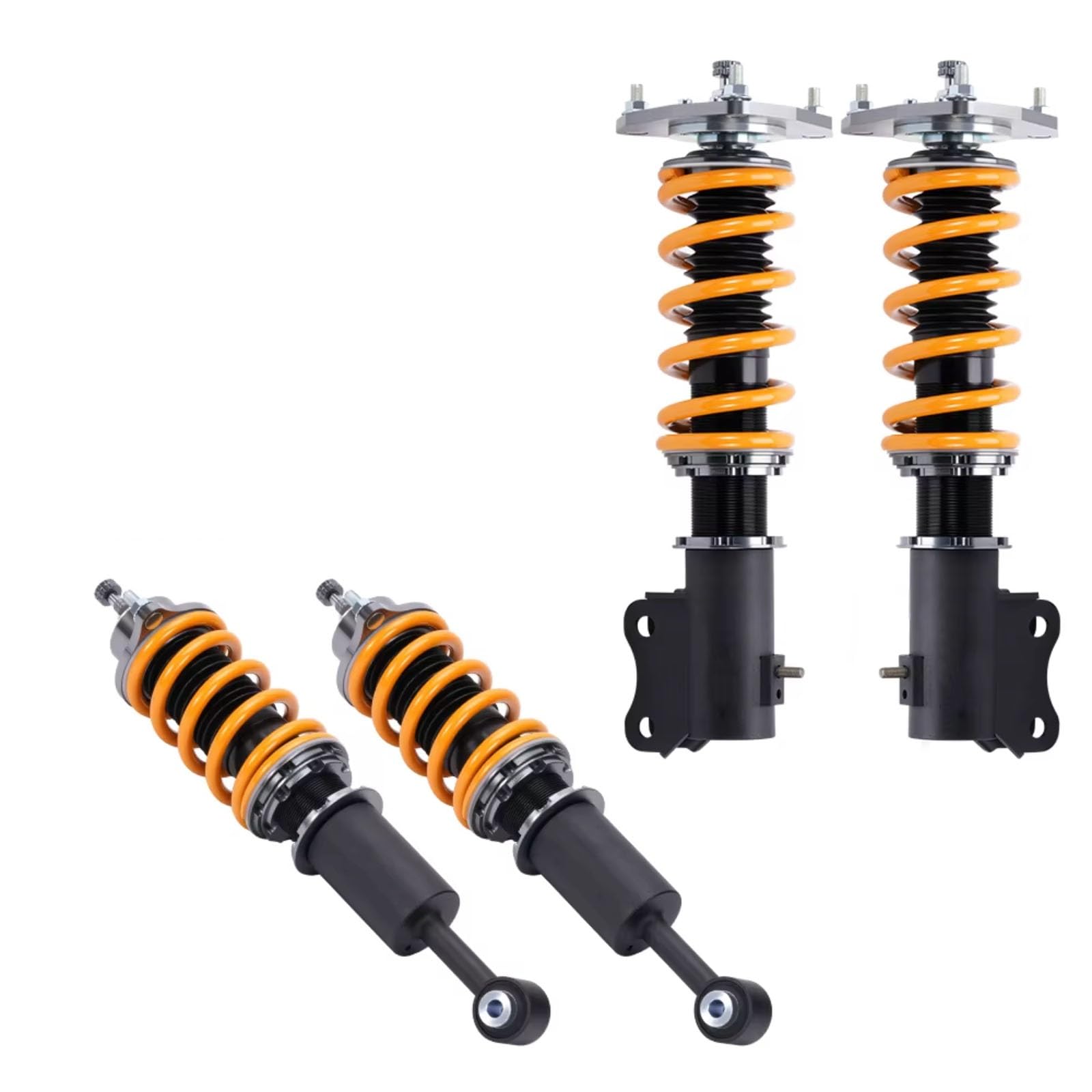 AcarKing Gewindefahrwerk Set Kompatibel Mit Mitsubishi Für Lancer Für Ralliart Cs7a FWD 2004 2005 2006 Gewindefahrwerk Kit Stoßdämpfer Gewindefahrwerk Feder Stoßdämpfer(Yellow) von AcarKing