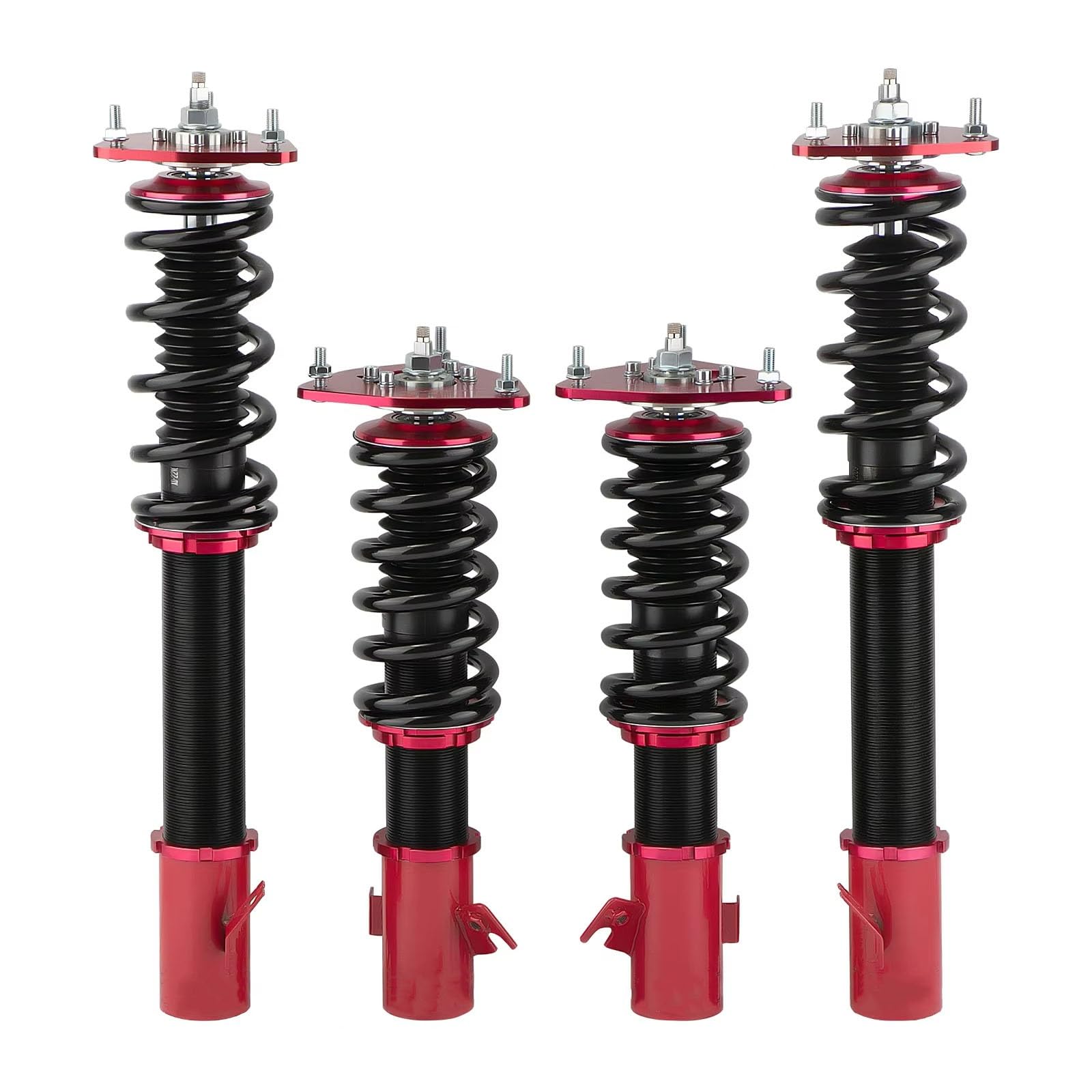 AcarKing Gewindefahrwerk Set Kompatibel Mit Subaru Für Impreza Für WRX GDA GD9 GGA 2000–2007, Verstellbare Gewindefahrwerke, Stoßdämpfer, Federung, Federbeine, Stoßdämpfer(Red) von AcarKing