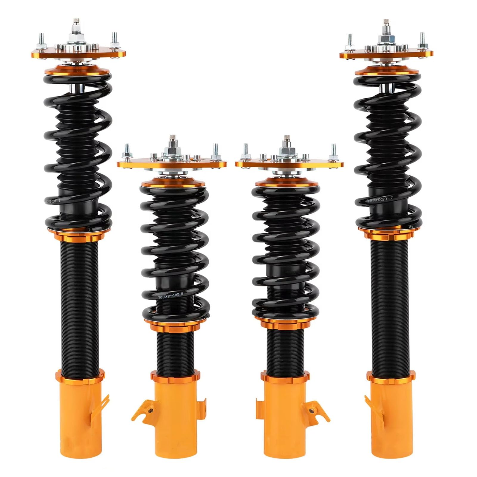 AcarKing Gewindefahrwerk Set Kompatibel Mit Subaru Für Impreza Für WRX GDA GD9 GGA 2000–2007, Verstellbare Gewindefahrwerke, Stoßdämpfer, Federung, Federbeine, Stoßdämpfer(Yellow) von AcarKing