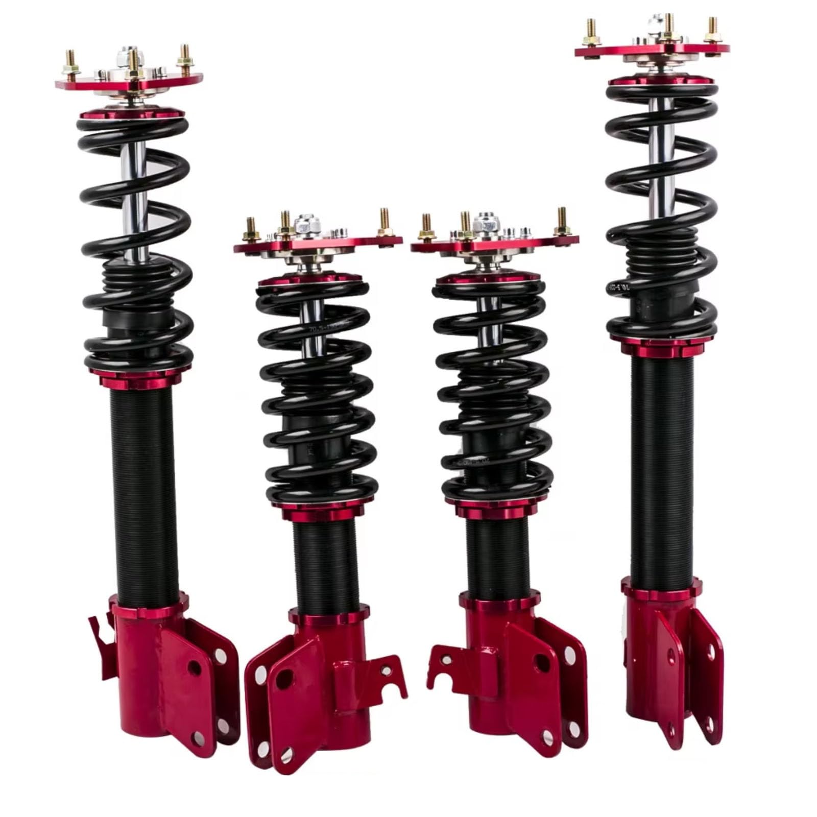 AcarKing Gewindefahrwerk Set Kompatibel Mit Subaru Für Impreza Für WRX Sti 2000 2001 2002 2003 2004 Gdb Höhenverstellbare Gewindefahrwerk-Stoßdämpfer Autozubehör(Red) von AcarKing