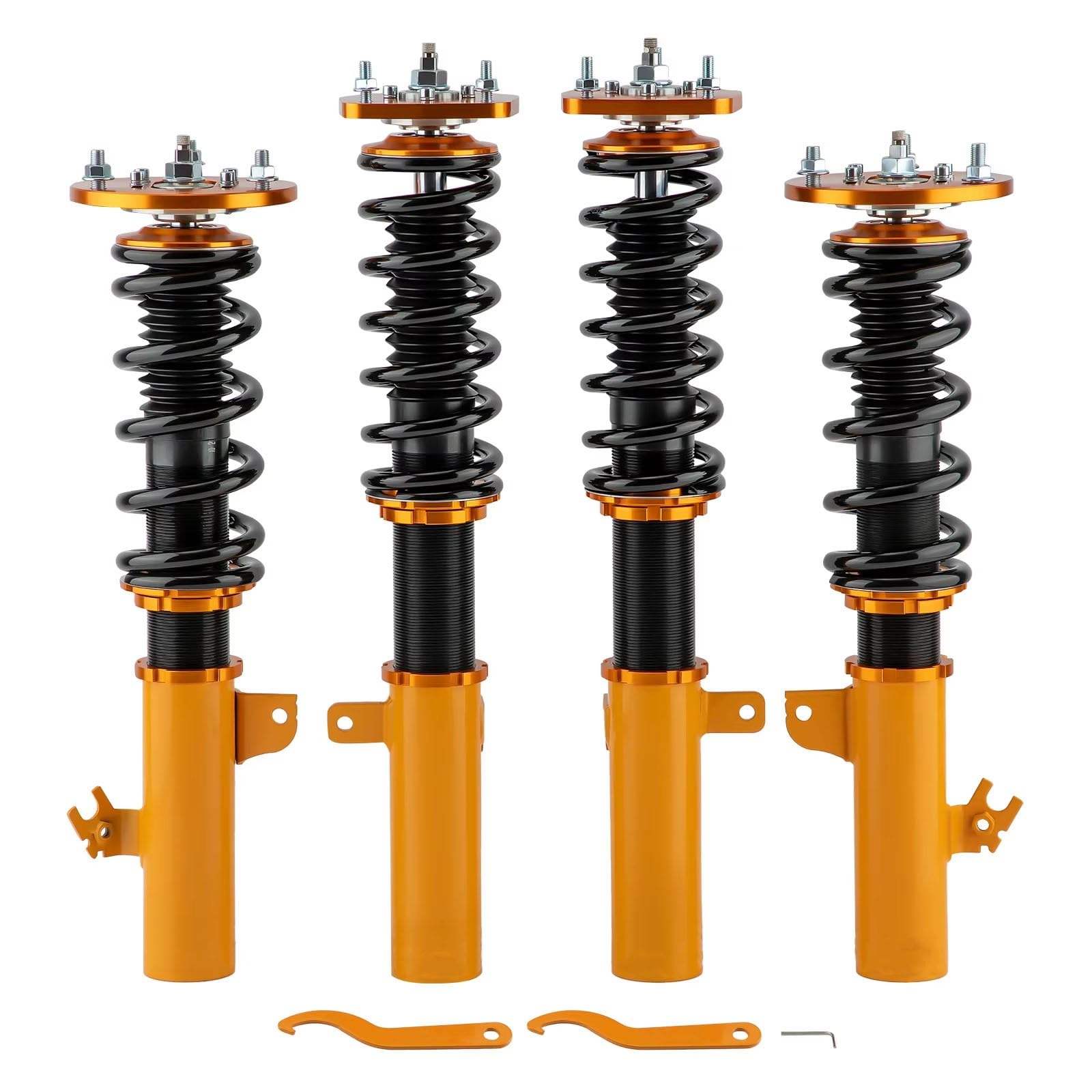 AcarKing Gewindefahrwerk Set Kompatibel Mit Toyota Für Avalon 1995–2003, Autozubehör, 24 Klicks, Dämpfer, Verstellbare Gewindefahrwerke, Federung, Verstellbare Federbeine, Stoßdämpfer(Yellow) von AcarKing