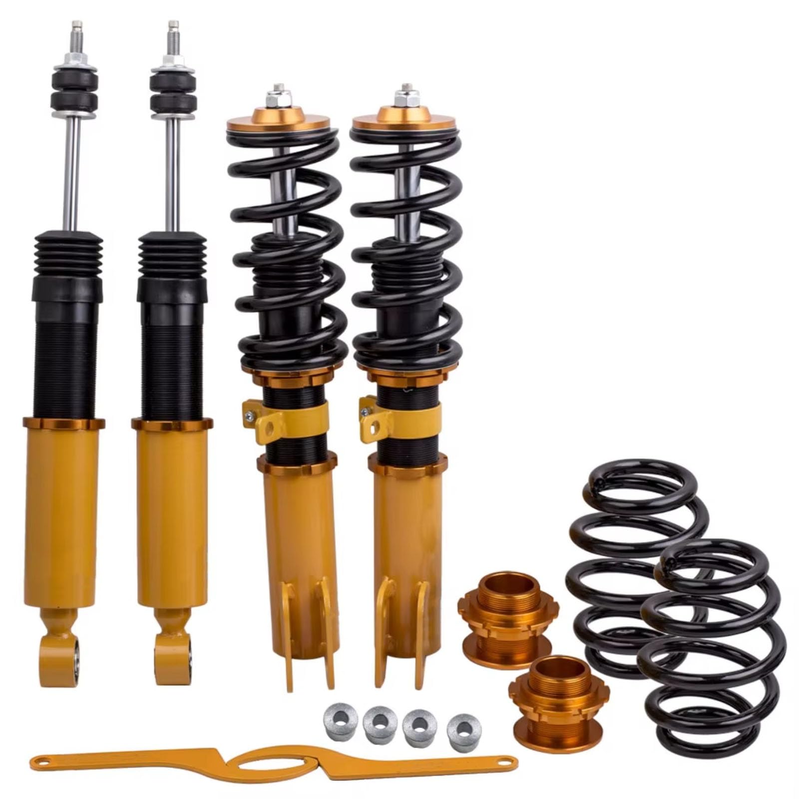 AcarKing Gewindefahrwerk Set Kompatibel Mit Toyota Für Yaris XP130 XP150 2013 2014 2015 2016 2017 Gewindefahrwerk Spulenaufhängung ADJ Dämpfer Kit Ersatz Autozubehör von AcarKing