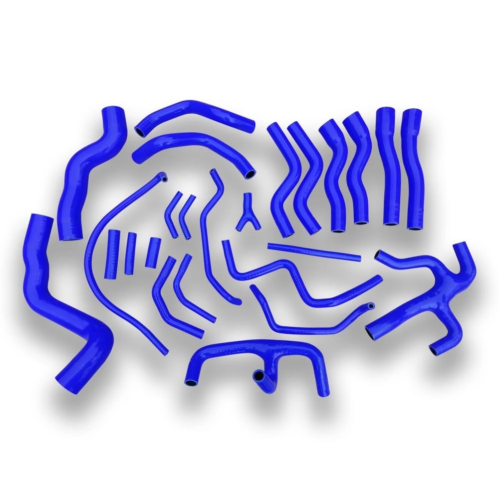 AcarKing Kühlmittelschläuche Kompatibel Mit Porsche Für Boxster 986 at 2.7L 3.2L 2000-2004 Kühlmittelkühler Heizungsentlüftung Wassergummischlauch Rohrrohr OEM: 99610650204 99610650103(Blue) von AcarKing