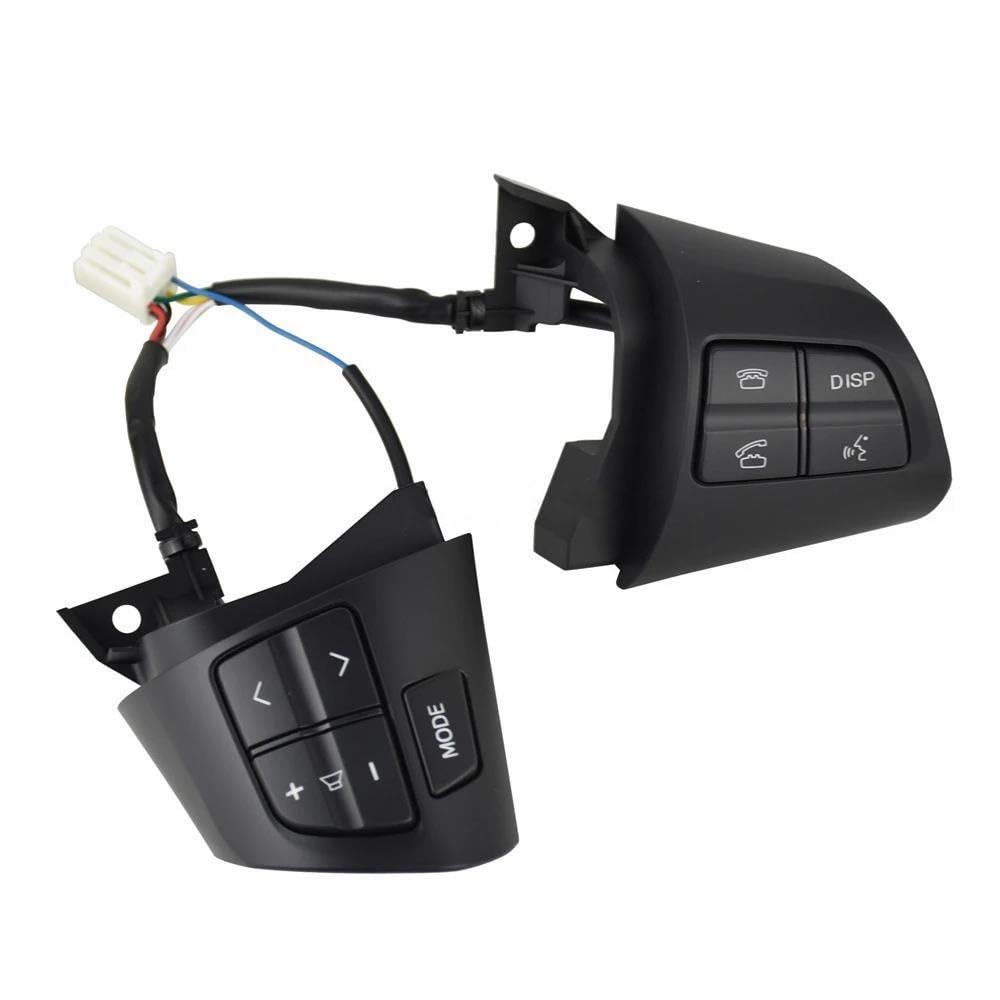 AcarKing Lenkradsteuerung Schalter Kompatibel Mit Toyota Für Rav4 Für Altis, Multifunktionslenkrad, Audio-Lautstärkeregler, Schalter, Tempomat-Schalter 8425002230(Black) von AcarKing