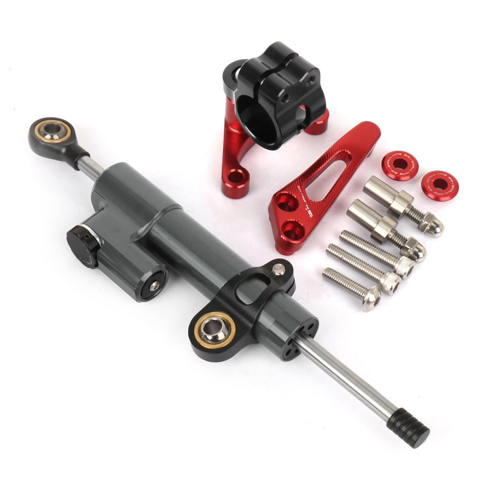 AcarKing Lenkungsdämpferstabilisator Kompatibel Mit Ducati Für Supersport 939 2018 2019 2020 2021 Motorrad Zubehör Stabilisator Lenkung Dämpfer Stabilisator Halterung Montieren(Red,G) von AcarKing