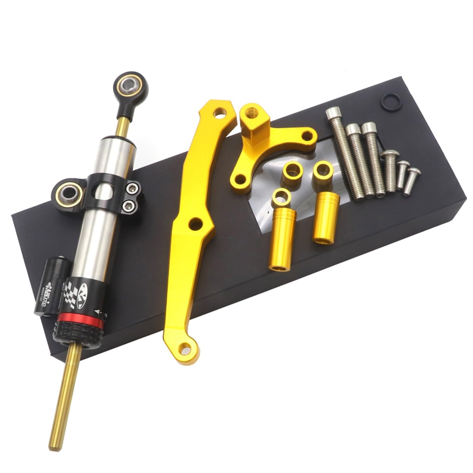 AcarKing Lenkungsdämpferstabilisator Kompatibel Mit Für Z800 2013-2018 Motorräder Lenkungsdämpfer Basis Support Kit Dämpfung Regler Stabilisator Montage Halterung(Yellow) von AcarKing