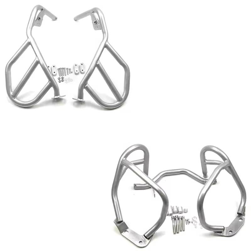 AcarKing Motor Sturzbügel Kompatibel Mit Für R1200GS 2008 2009 2010 2011 2012 Motorrad Highway Motortank Crash Bar Schutzabdeckung Stoßstangenrahmenschutz(Silver,1Set) von AcarKing