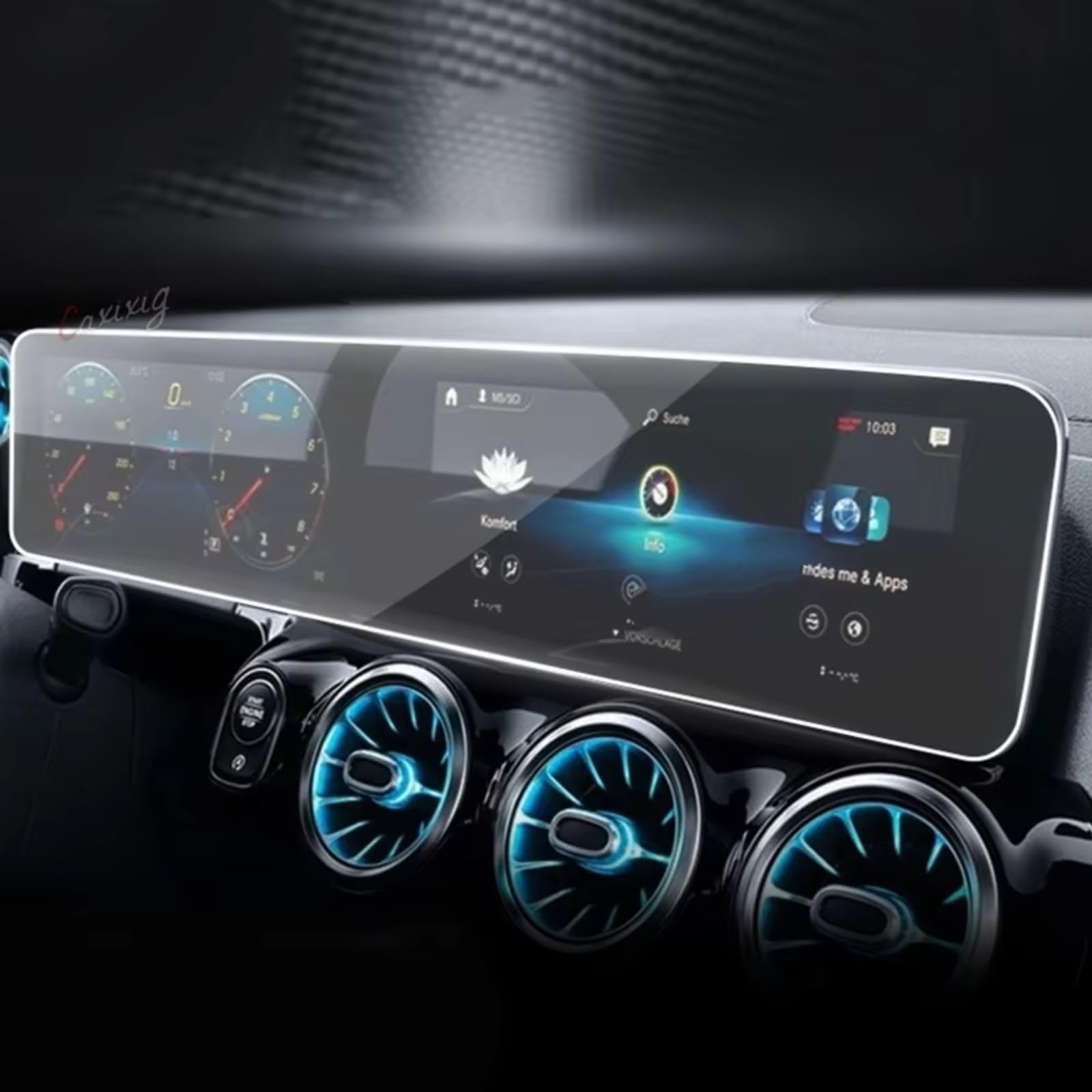 AcarKing Schutzfilm Kompatibel Mit Benz Glb 2020 2021 2022 2023 1 Stück Auto GPS-Navigation Schutzfolie LCD-Bildschirm TPU-Folie Displayschutzfolie von AcarKing