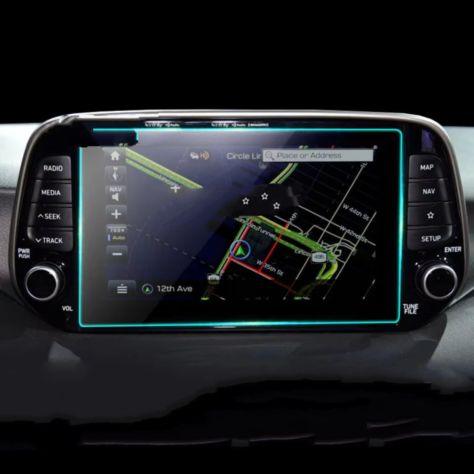 AcarKing Schutzfilm Kompatibel Mit Hyundai Für Tucson 2019, 1 Stück, Gehärtetes Glas, Displayschutzfolie, Auto-GPS-Navigation, Schutzfolie, Zubehör(207X126mm) von AcarKing