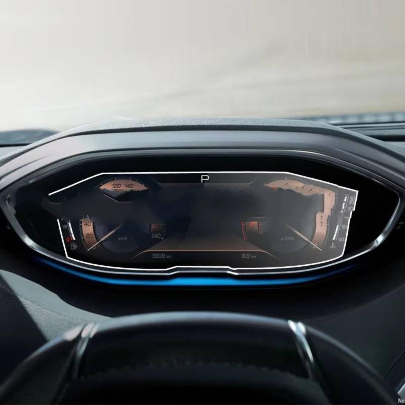 AcarKing Schutzfilm Kompatibel Mit Peugeot 3008 2021. 1 Stück Folie Aus Gehärtetem Glas, Displayschutz Für Armaturenbrett, Armaturenbrett, Instrument von AcarKing