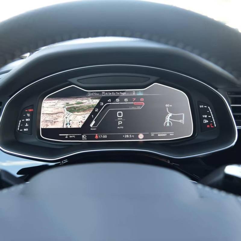 AcarKing Schutzfilm Kompatibel Mit Q8 2019 2020 2021, 1 Stück, Auto-Navigation, Gehärtetes Glas, Displayschutzfolie, LCD-Armaturenbrett-Bildschirmschutz(Dash Board) von AcarKing