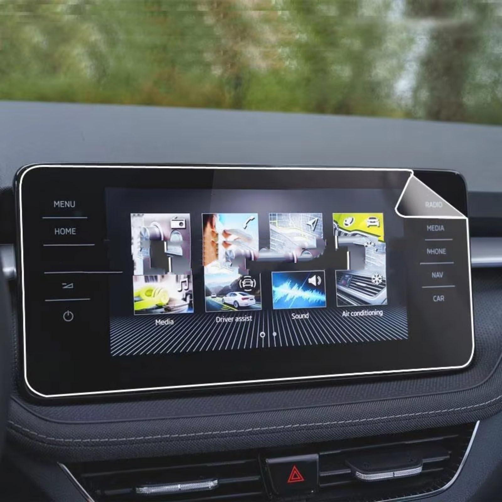 AcarKing Schutzfilm Kompatibel Mit Skoda Für Fabia 2021 2022 PET-Folie Displayschutzfolie 9,2 Zoll Auto GPS Navigation Center Zubehör von AcarKing