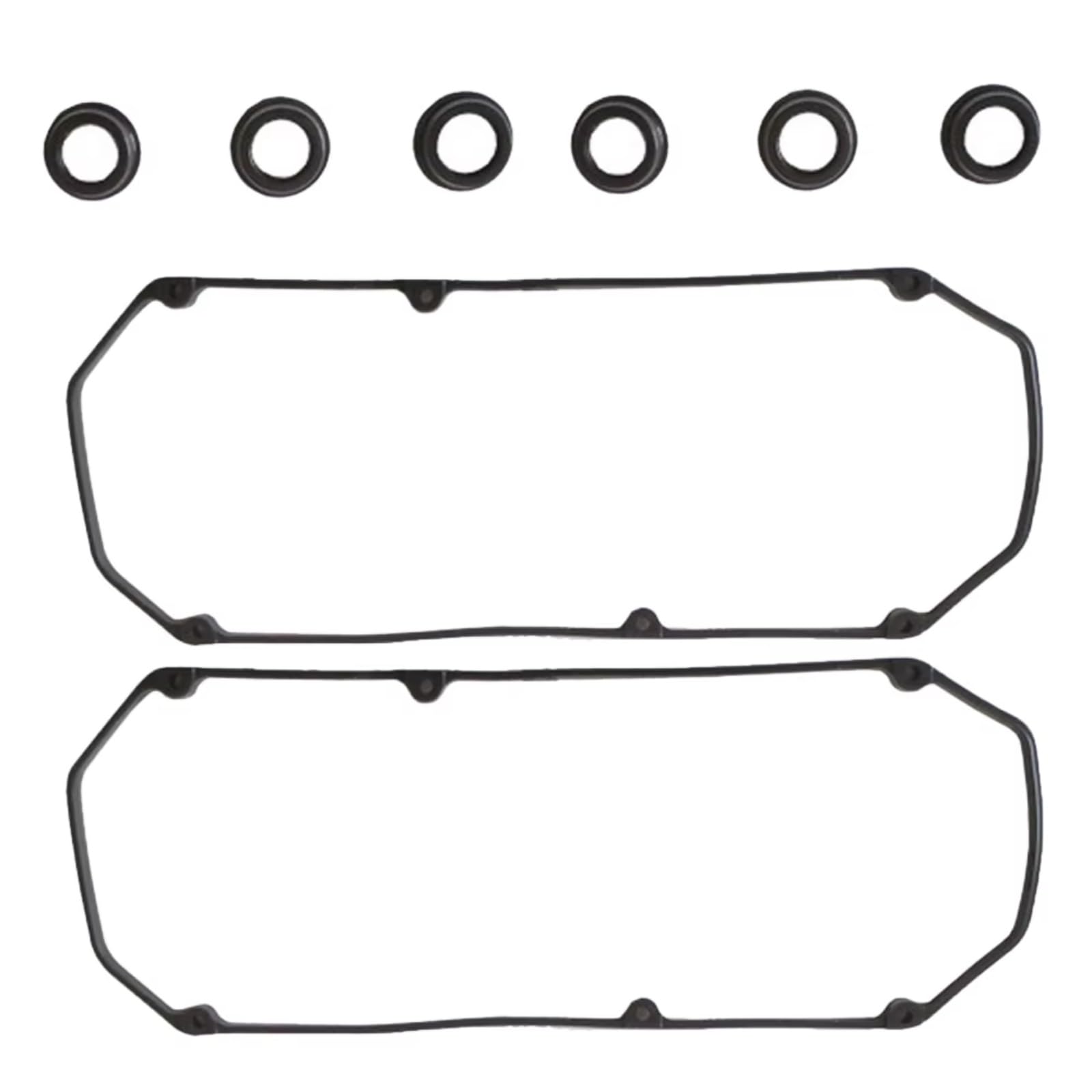 AcarKing Zylinderkopfdichtungen Kompatibel Mit Mitsubishi Für Pajero Für Sport Für V43 V73 Dichtung OEM: MD303148 Schwarzer Automotor-Ventildeckel-Dichtungssatz Aus Gummi von AcarKing