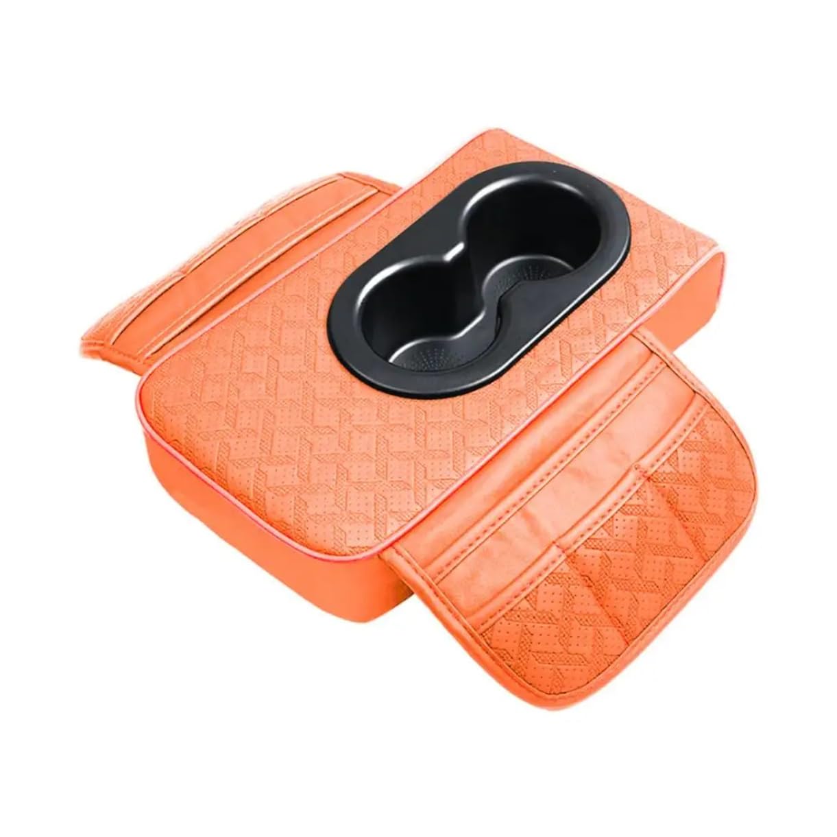 Getränkehalter Fürs Auto Auto Tasse Halter Mittelarmlehne Kissen Seitentasche Auto Mittelkonsole Armlehne Erhöhen Armlehne Pad Für Auto Innen(Orange) von AcarKing