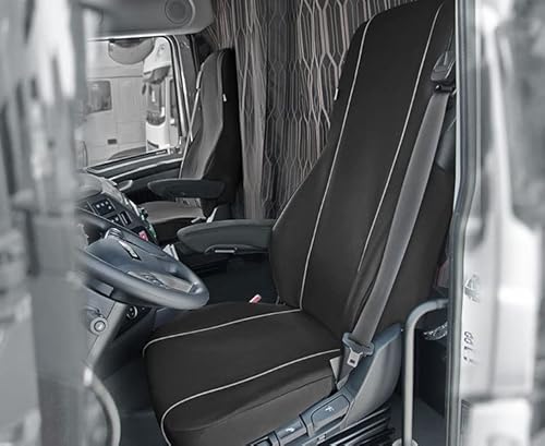 Accesorionline Sitzbezüge für LKW Premium 100% nach Maß - DAF CF ab Baujahr 2014 Fahrer + Beifahrer - Stoff höchster Qualität von Accesorionline