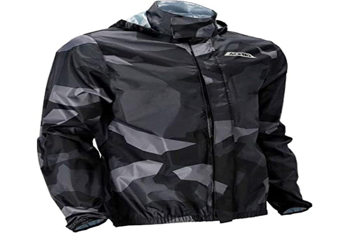 ACERBIS GIACCA DA PIOGGIA X-DRY CAMO - BLACK S von Acerbis