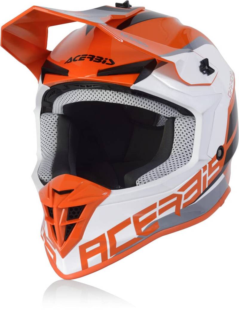 ACERBIS HELMET LINEAR ARANCIO/BIANCO M von Acerbis