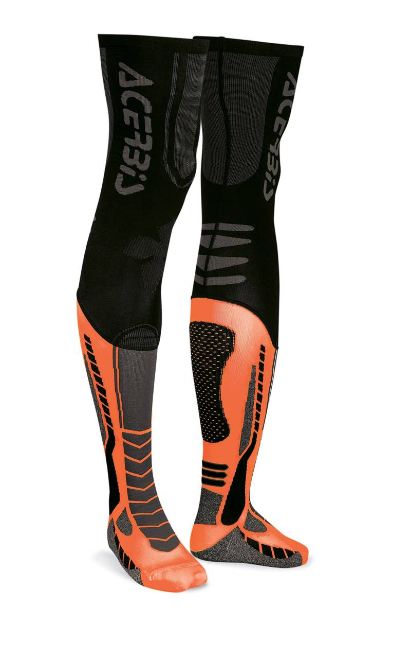 Acerbis X-Leg Pro Socken, Schwarz/Orange, Größe L/XL von Acerbis