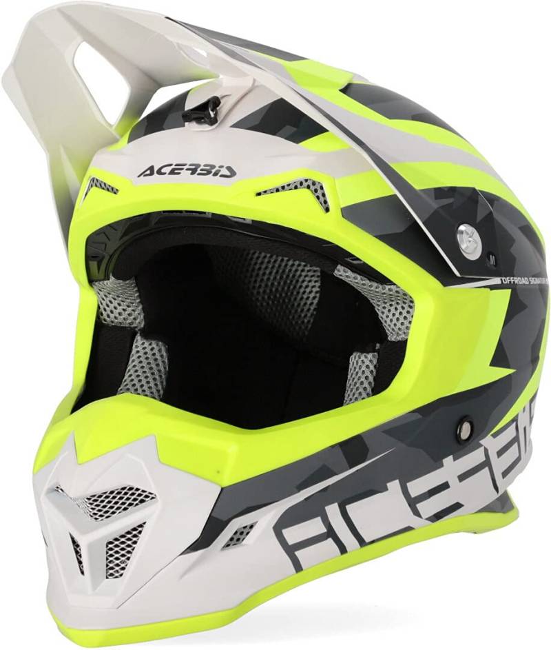 ACERBIS CASCO PROFILE 4 GIALLO FLUO/BIANCO S von Acerbis