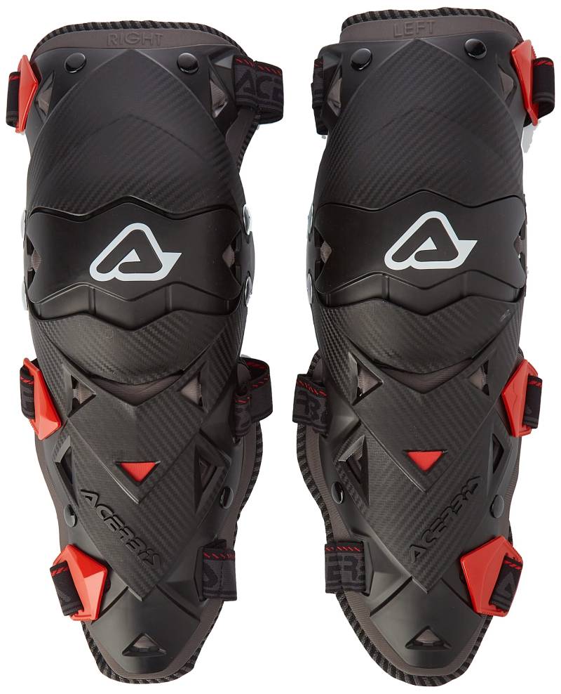 Acerbis Impact EVO Knie- / Schienbeinschoner, Schwarz/Rot von Acerbis